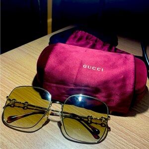 Gold Gucci GG0879S Sunglasses